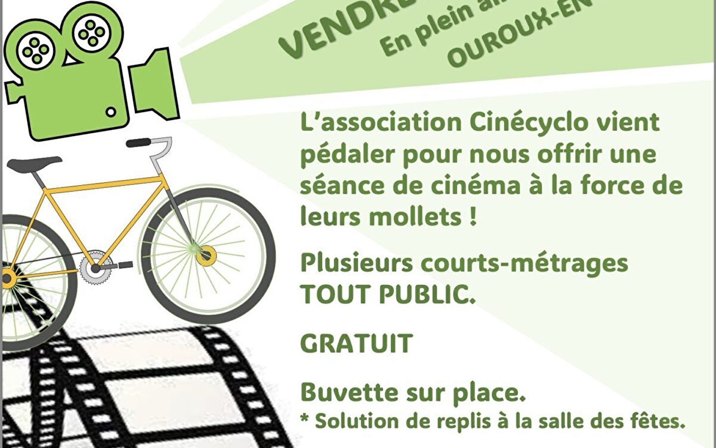 Tournée Ciné-Cyclo 2025 à Ouroux-en-Morvan