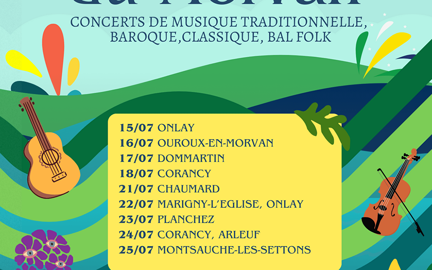 Festival des Grands Lacs du Morvan à Corancy