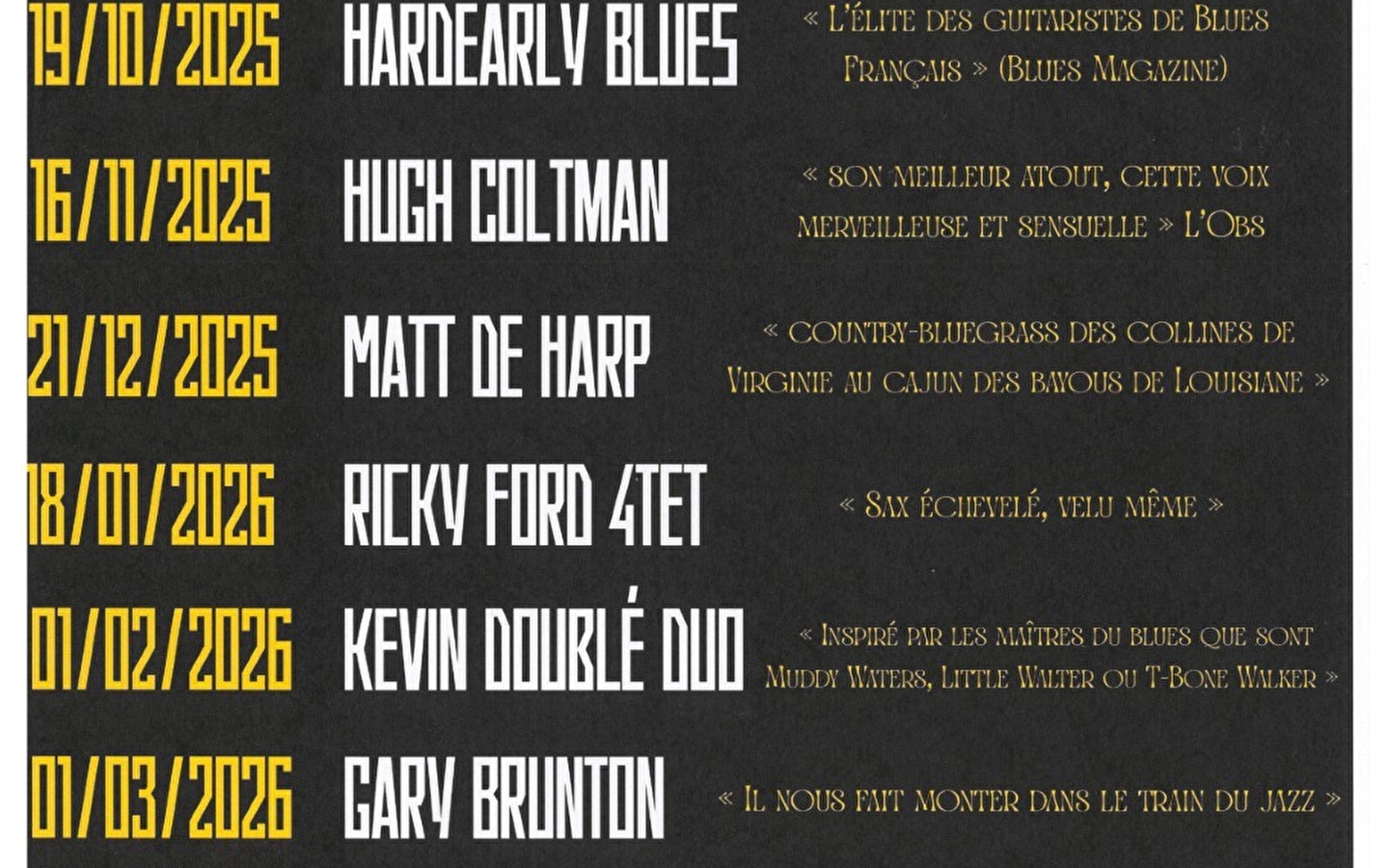 L'association Jazz & Blues présente : HUGH COLTMAN en concert