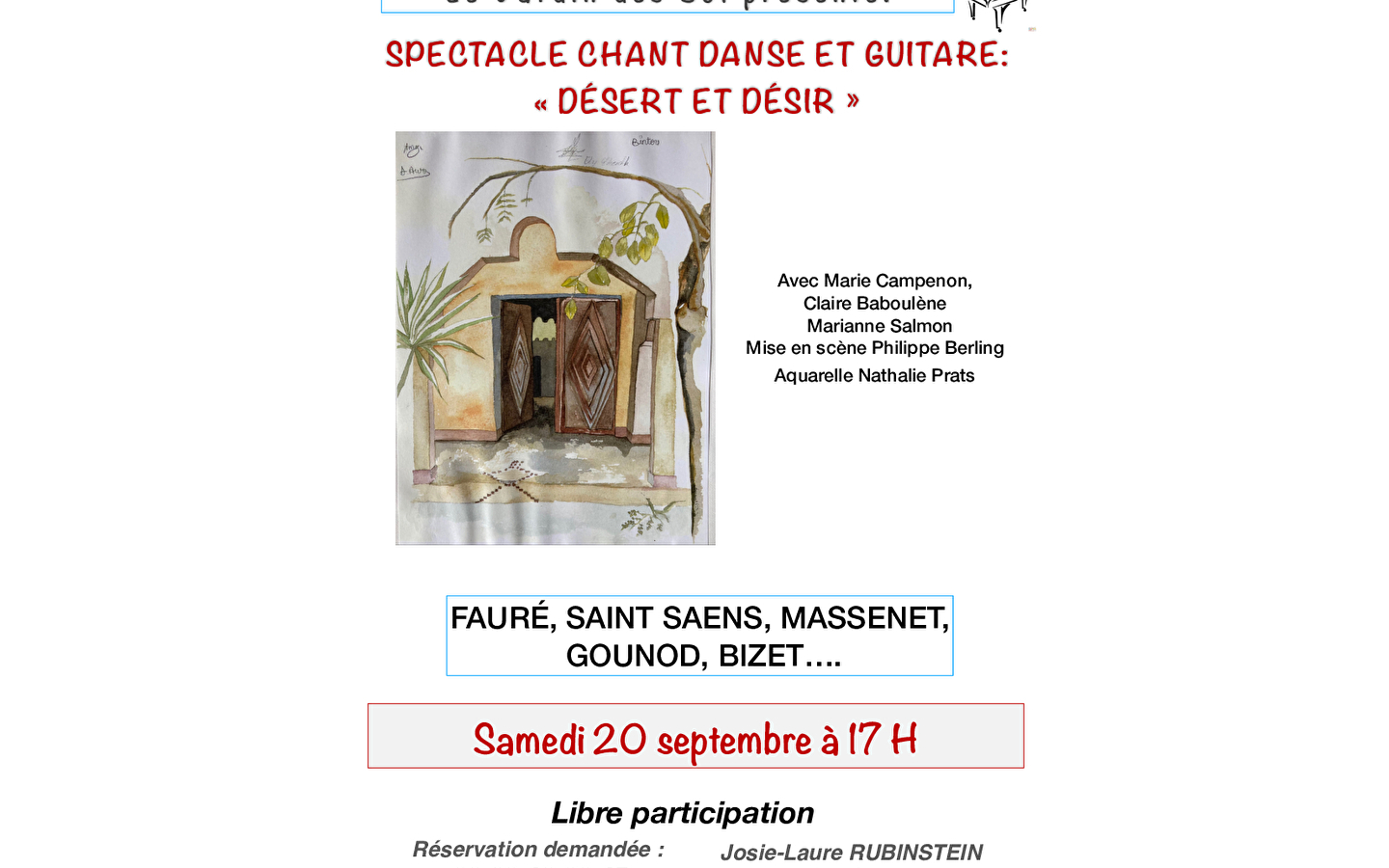 SPECTACLE ORIGINAL : CHANT DANSE GUITARE 