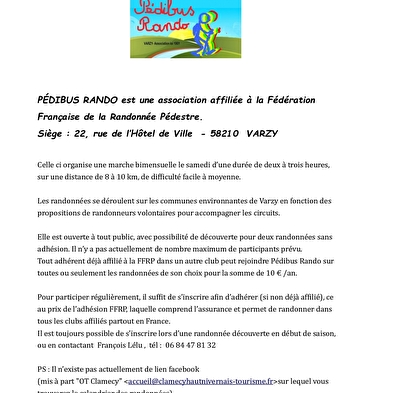 Randonnée Pédibus Rando - Varzy